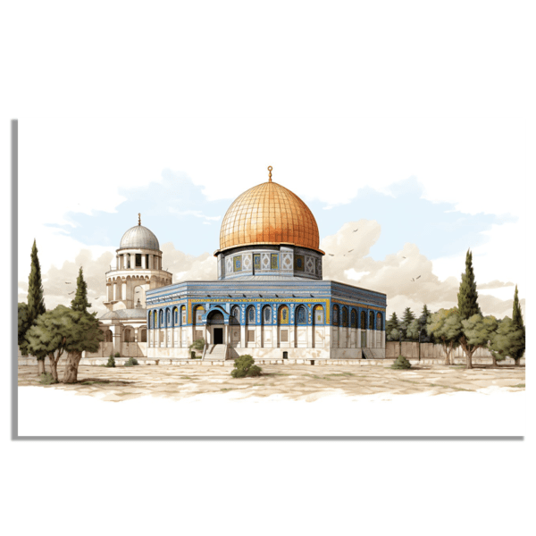 Al-Aqsa Mosque Al-Quds Palestine Painting Wall Art