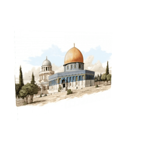 Al-Aqsa Mosque Al-Quds Palestine Painting Wall Art - Image 3