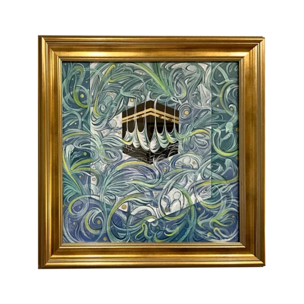 Painted image of the house of the Kaaba
